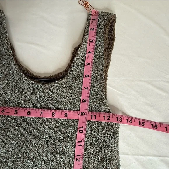 Tanami Layered Open Weave Knit Stretchy Sleeveless Pullover Tank Top EUC O/S - Picture 15 of 16